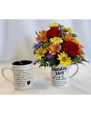 Monday Mug Flower Arrangement