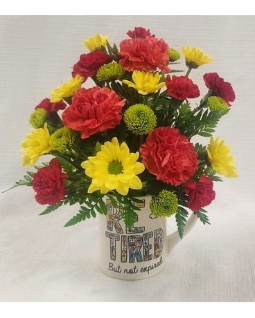 Retired, Not Expired Flower Arrangement