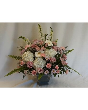 Garden Of Pastels Sidetable Funeral Arrangement