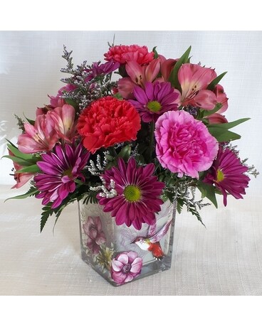 Hummingbird Blossoms Flower Arrangement