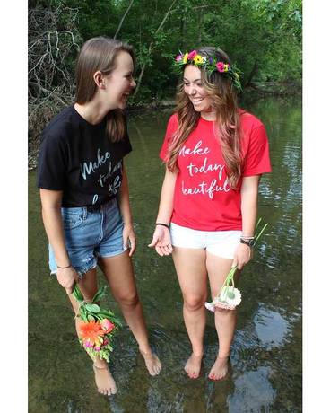 Make Today Beautiful T Shirt Flower Arrangement