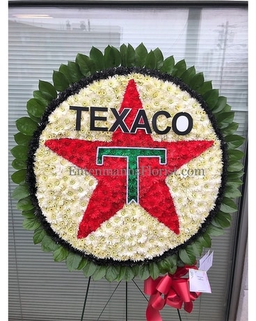Texaco Logo Flower Arrangement