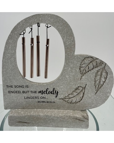 Sympathy Heart W/ Windchimes Gifts