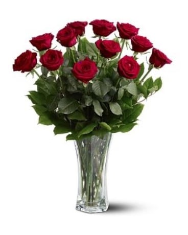 A Dozen Premium Red Roses Flower Arrangement