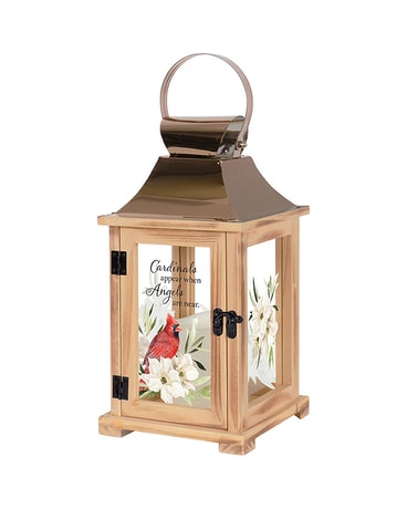Lantern with LED Candle/Cardinals Custom product