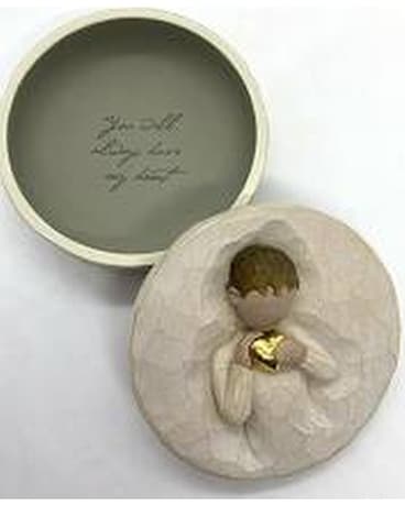 Heart Of Gold Keepsake Box Flower Arrangement