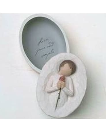 Loving Angel Keepsake Box Flower Arrangement