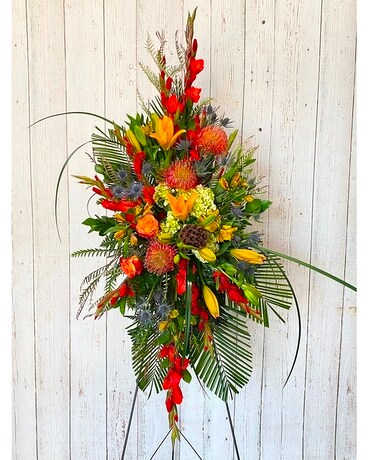 Tropical Easel Flower Arrangement