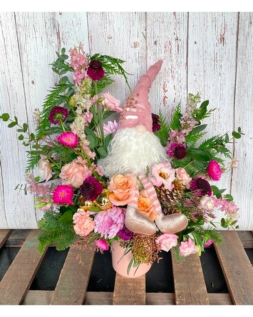Sugarplum Santa Flower Arrangement