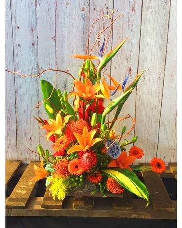 Orange Zen Crush Flower Arrangement