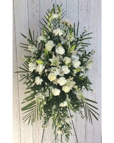 Elegant White Sympathy Arrangement