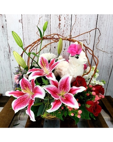 Whole Llama Love Flower Arrangement