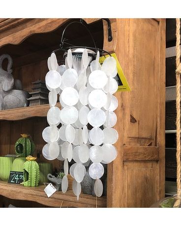 Capiz Shell Chime w/ Solar Light Gifts
