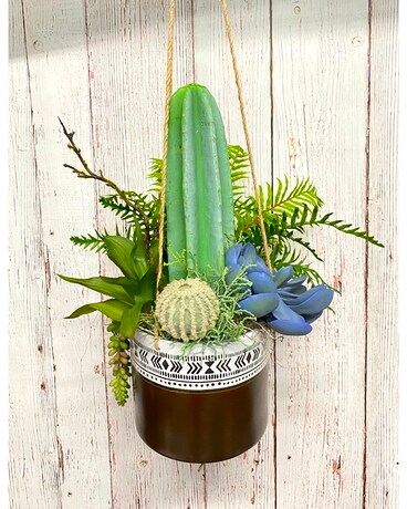 Faux Hanging Garden #8 Flower Arrangement