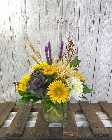Fall Leaves Flower Arrangement