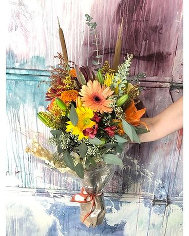 Fall MarketFresh Wrap Flower Arrangement