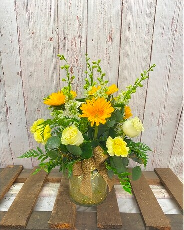 Golden Stars Flower Arrangement