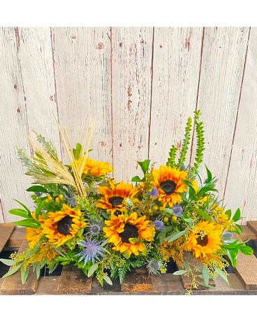 Golden Hour Centerpiece Flower Arrangement