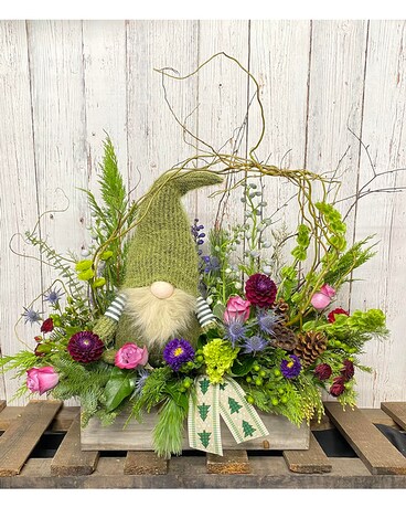 Gnome Alone - PREMIUM Flower Arrangement