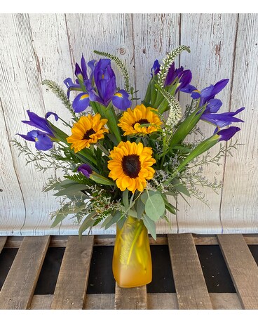 Sunny Iris Flower Arrangement