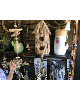 Driftwood two door birdhouse w/ Bell Gifts
