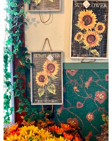 SUNFLOWER TRAY Flower Arrangement
