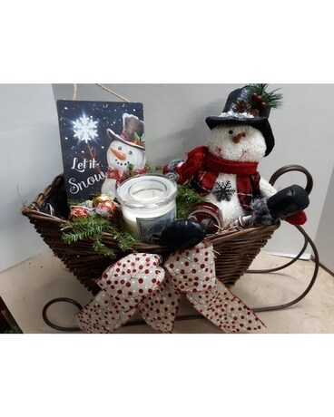 WINTER GIFT BASKET Flower Arrangement