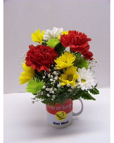 GET WELL MUG Flower Arrangement