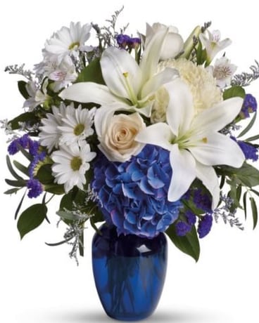 Beautiful Blues Flower Arrangement
