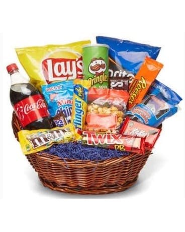 Junk Food Basket Gift Basket