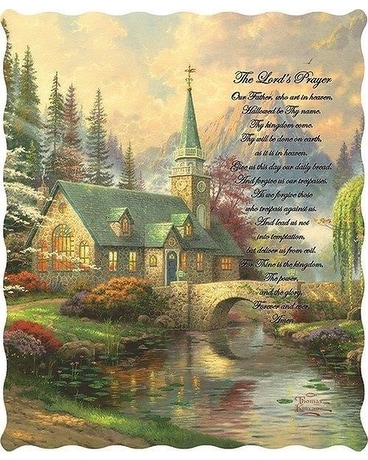 Lord's Prayer Thomas Kinkade Throw Gifts