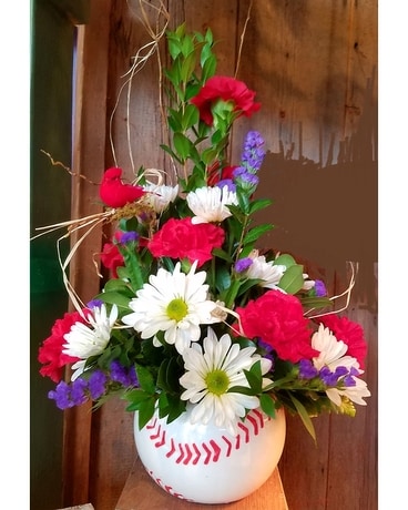 Big Hit Baseball Bouquet Flower Arrangement