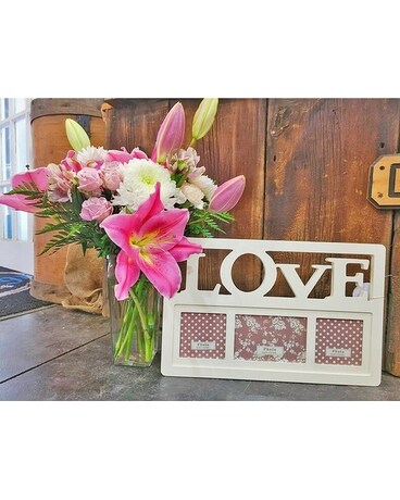 Designer's Choice Special with Picture Frame Flower Arrangement