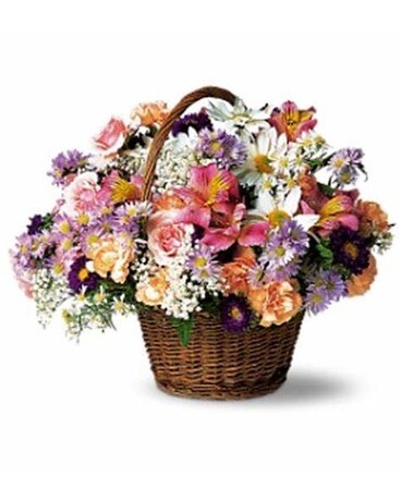 Country Basket Flower Arrangement