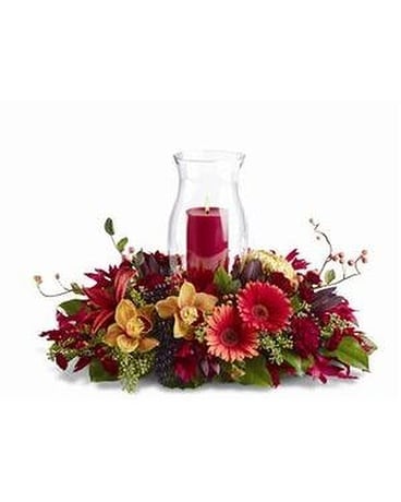 Harvest Hurricane Flower Arrangement