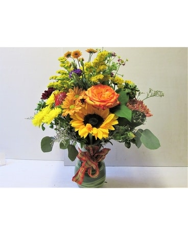 Harvest VAse (HS-813) Flower Arrangement