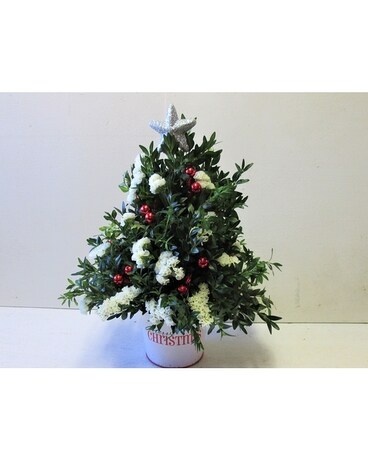 Silver Star Boxwood Tree (HS-821) Flower Arrangement