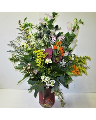 Spring Meadow Mason Jar (HS-854) Flower Arrangement