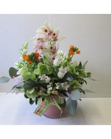 Premium Orchid cylinder Flower Arrangement