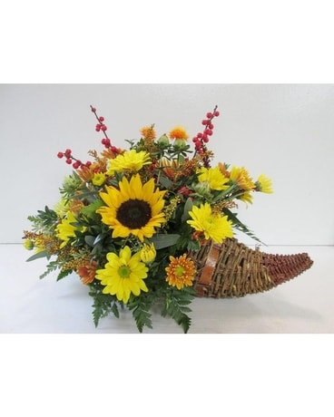 Cornucopia Centerpiece (HS-399) Flower Arrangement