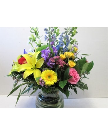 Spring Elegance Vase (HS-719) Flower Arrangement