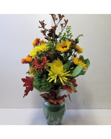 Festive Fall Vase (HS-754) Flower Arrangement