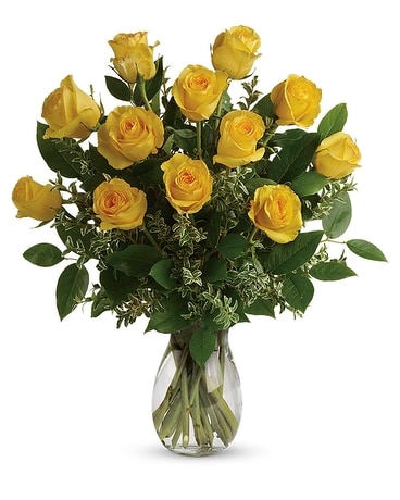 Yellow Roses Flower Arrangement