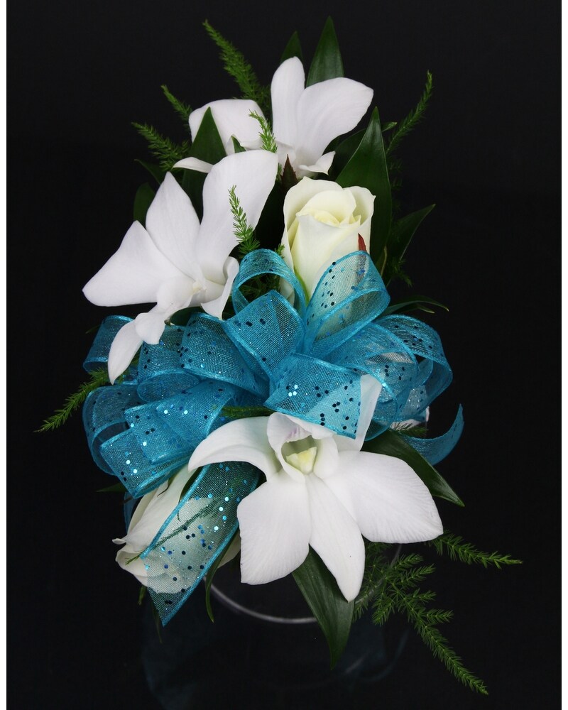 Dendro Orchid and Spray Rose Corsage in Upland CA - Suzann's Flowers