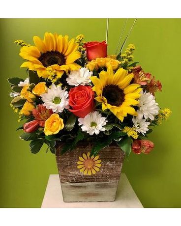 Country Sunflowers Flower Arrangement