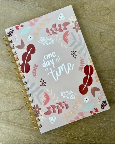notebook size,  inches height and  inches wide.