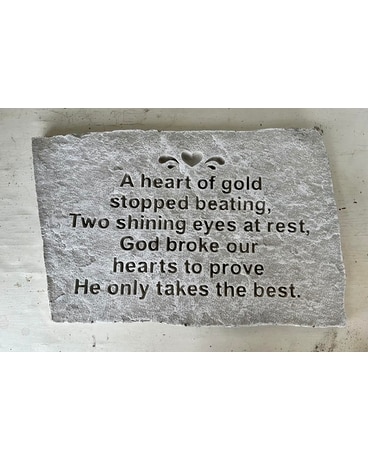 Memorial Stone - A Heart Of Gold Gifts