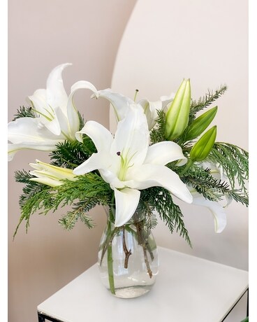 Winter Lily Flower Arrangement