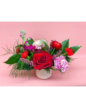 Red + Pink Flower Arrangement