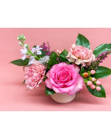 Pink + Cream Flower Arrangement